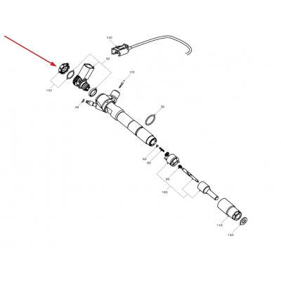 Заглушка пластиковая форсунки SKODA Octavia 1.6TDI DELPHI 7135-808 VAG