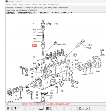 Плунжерная пара 9413610035 Рядный ТНВД на Патрол TD42 101641-9360 Nissan PATROL